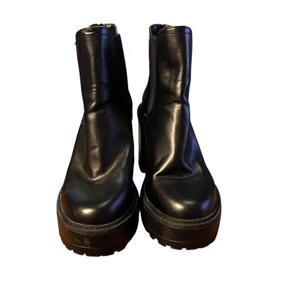 Madden Girl Black Platform Boots Size 10 - Picture 2 of 9